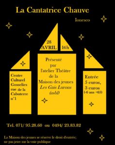 Théâtre affiche la cantatrice chauve
